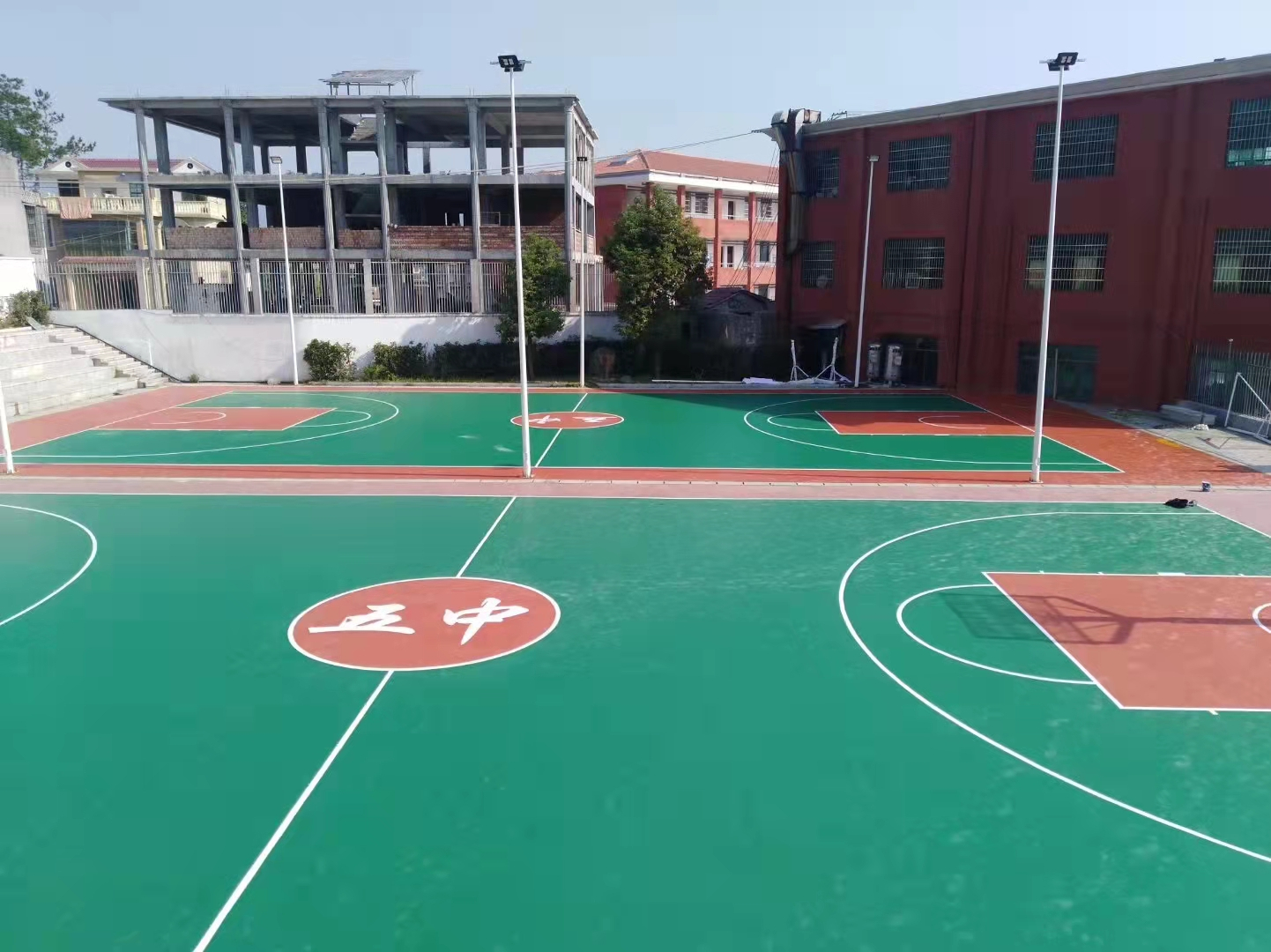 硅pu塑膠籃球場